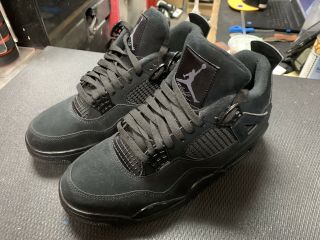 Rare 2020 Retro Air Jordan 4 Black Cat Nike Size 9.  5 Shoes Basketball