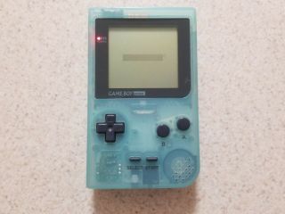 Rare Nintendo Gameboy Pocket Console Clear Ice Blue Toys“r”us Gbp