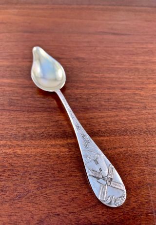 Rare Durgin Co.  Sterling Silver Souvenir Melon Spoon: Nantucket 1891