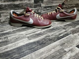 Vintage Nike Bowling Shoes Men ' s 8.  5 Rare Maroon/Grey (840709SN) 2