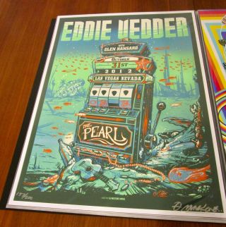 Eddie Vedder 2012 Las Vegas Print Poster Munk One Ap S/n Pearl Jam Rare