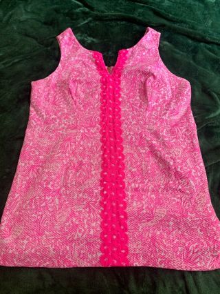 Rare Plus Size Lilly Pulitzer For Target 26w See Ya Later Dress Euc Pink White