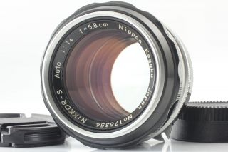 [exc,  5] Rare Pat Pend Nikon Nikkor S Auto 5.  8cm 58mm F/1.  4 Lens From Japan