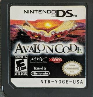 Avalon Code Nintendo Ds 2009,  Rare,  Cartridge Only,  Authentic