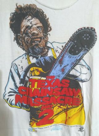 Vintage Texas Chainsaw Massacre Part 2 Shirt - Rare - Movie Tee 