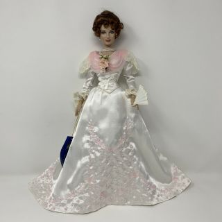 Franklin The House Of Faberge Czarina Alexandra Doll White Pink Rare