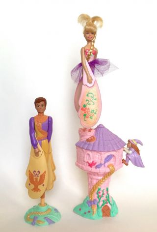 Vintage Rare Complete Set Sky Dancer Flying Fairy Tale Rapunzel Royal Prince 90s