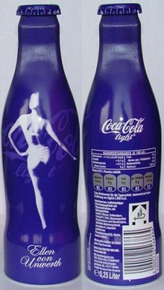 Very Rare Coca Cola Aluminium Bottle 2009 Ellen From Germany