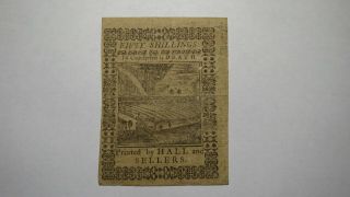 1773 Fifty Shillings Pennsylvania PA Colonial Currency Note Bill 50s RARE ISSUE 2