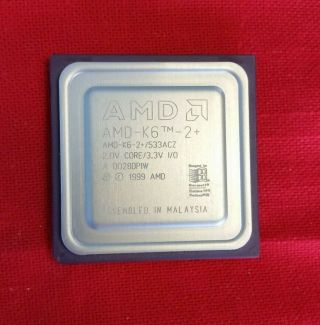 ✅ Very Rare Vintage Amd - K6 - 2,  /533acz K6 - 2 Plus 533acz Processor Cpu Windows Nt 9