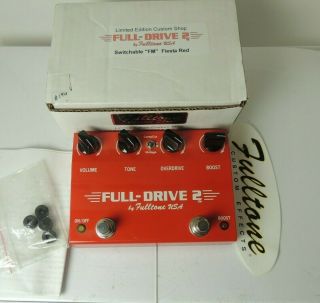 2003 Fulltone Custom Shop Full Drive 2 Overdrive Effects Pedal Fiesta Red Rare
