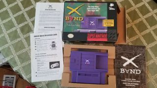 Rare X - Band Video Game Modem W/ Box Nintendo Snes Cib