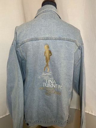Vintage Tina Turner Wildest Dreams Tour Xl Trucker Promo Jacket Rare 90s