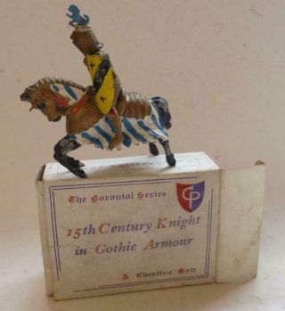 Cherilea Vintage Lead Rare Boxed 15th Century Knight From The Baronial Series