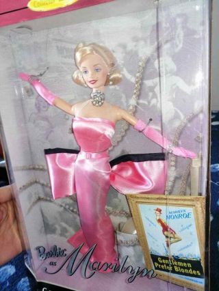 Barbie As Marilyn Monroe In Gentlemen Prefer Blondes With Pink Dress - Rare