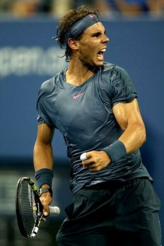 Nike Rafael Nadal Us Open 2013 T - Shirt Gray Men 