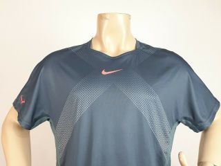 Nike Rafael Nadal US Open 2013 T - Shirt Gray Men ' s Size XL Short Sleeve Rare 5