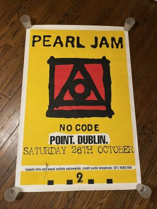 Rare 1996 Pearl Jam Tour Oversized Poster 61” X 41” - Some Wear