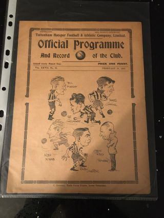 Rare Tottenham Hotspur V Sunderland 1934/35 Programme