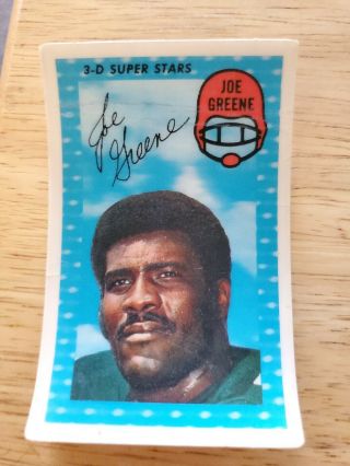 Mean Joe Greene Rookie Rare Kelloggs Xograph 1971 Pittsburgh Steel Football Card
