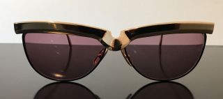 Vintage Alain Mikli France Sunglasses Rare 86 610 004 Plaque 22k Gold Plate