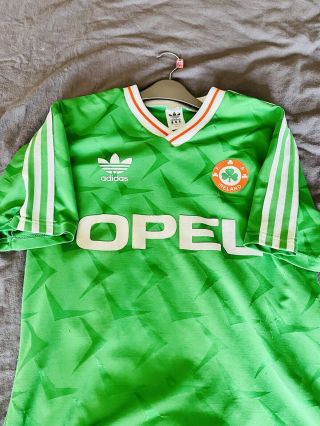 Republic Of Ireland Football Shirt Adidas Retro Vintage Rare 1990