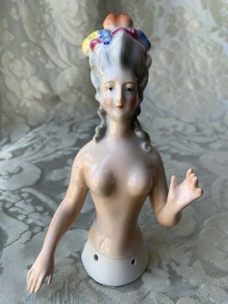 Rare Large Half - Doll/demi - Figurine/teepuppe/marie - Antoinette Buste/xl