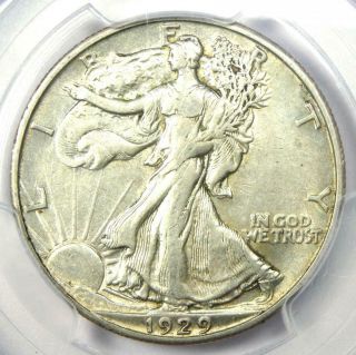 1929 - D Walking Liberty Half Dollar 50c - Pcgs Xf45 (ef45) - Rare Date Coin