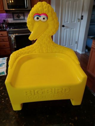Vintage Rare Sesame Street Big Bird Toddler Chair Booster Seat Retro