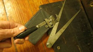 Machinist ' s Tool Chest,  Antique,  Collectible,  Rare,  Oak,  W Tools Starrett etc. 4