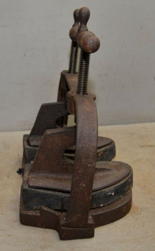 Rare cast iron Hydrosole Press cobbler shoe maker sole repair machine Paragon 4