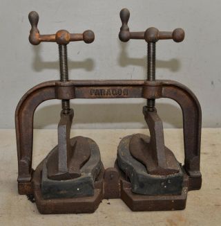 Rare cast iron Hydrosole Press cobbler shoe maker sole repair machine Paragon 5