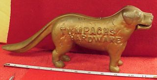 Rare Vintage Cast Iron St Bernard Dog Nutcracker Tumpachs Hardware Advertising
