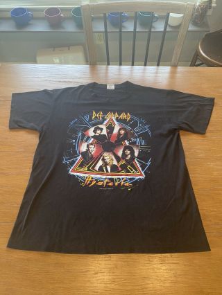 Vintage 1987 Def Leppard Hysteria Tour Concert T Shirt Size - Rare Limited Version