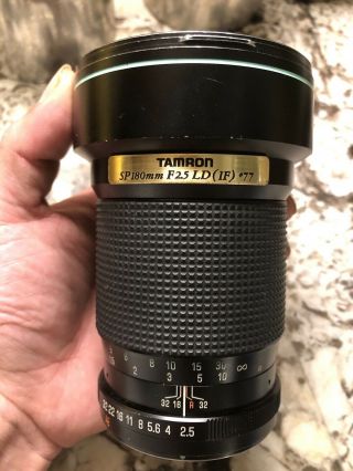 Rare Tamron 180mm F:2.  5 Ld Telephoto Lens Like 35th Anniversary Adaptall Mount