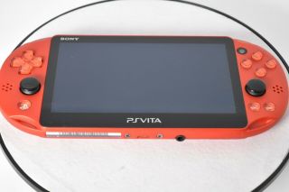 [exc] Sony Ps Vita Metallic Red Pch - 2000 Za26 Choose With A Memory Card Rare