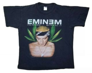 Rare Vintage 2002 Eminem The Marshall Mathers Lp Weed Graphic T Shirt Rap Tee Xl