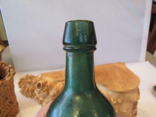 RARE 1860 ' s JNo GAFFNEY Philadelphia Squat Soda Bottle 3