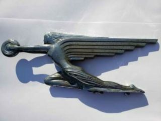 1936 Packard Hood Ornament Vintage Flying Goddess Of Speed Rare