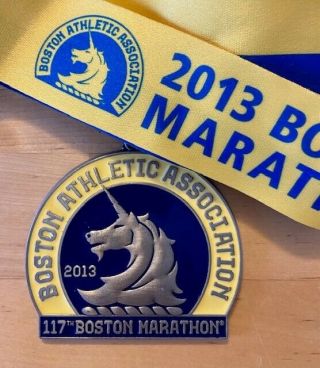 Rare 2013 Baa 117th Boston Marathon Finisher Medal,  Tragedy&triumph