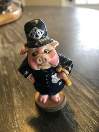 Wee Forest Folk Annette Peterson 1979 Pig From Wind And The Willows Police Rare