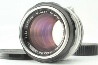 [pat Pend Near Mint] Rare Nikon Nikkor S Auto 5.  8cm 58mm F1.  4 Lens Japan