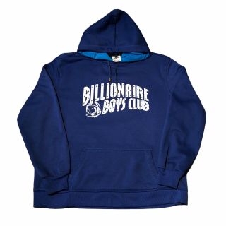 Billionaire Boys Club Hoodie Sz Xl Sweatshirt Logo Turquoise Navy Blue Rare Vtg