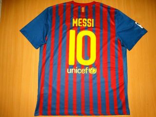 Rare Barcelona 10 Messi Shirt 2011 2012 Home Camiseta Xl 11