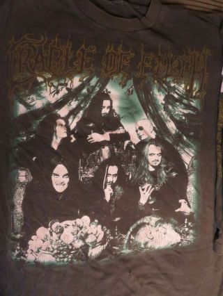 Rare Vintage 1996 Cradle Of Filth Shirt " Funeral In Carpathia " Gothic Metal Xl