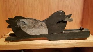 Rare Old Antique Tri - Fold Folding Bluebill Duck Decoys J.  W.  Reynolds Illinois