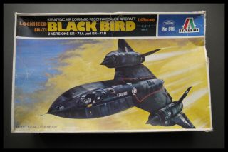 Rare Italeri Testors Lockheed Sr - 71 Blackbird 1:48 Model Kit