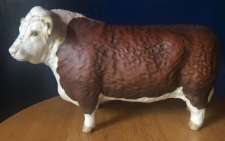 Rare Beswick Hereford Bull 1363a Matt Perfect