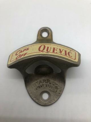 Vintage Quevic Caps Off Bottle Opener Starr X Wall Mount Saratoga Beer Rare