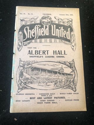 Rare Vintage Sheffield United V Sunderland 23/24 Programme